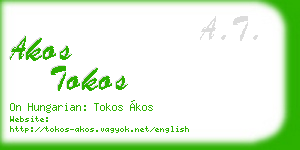 akos tokos business card
